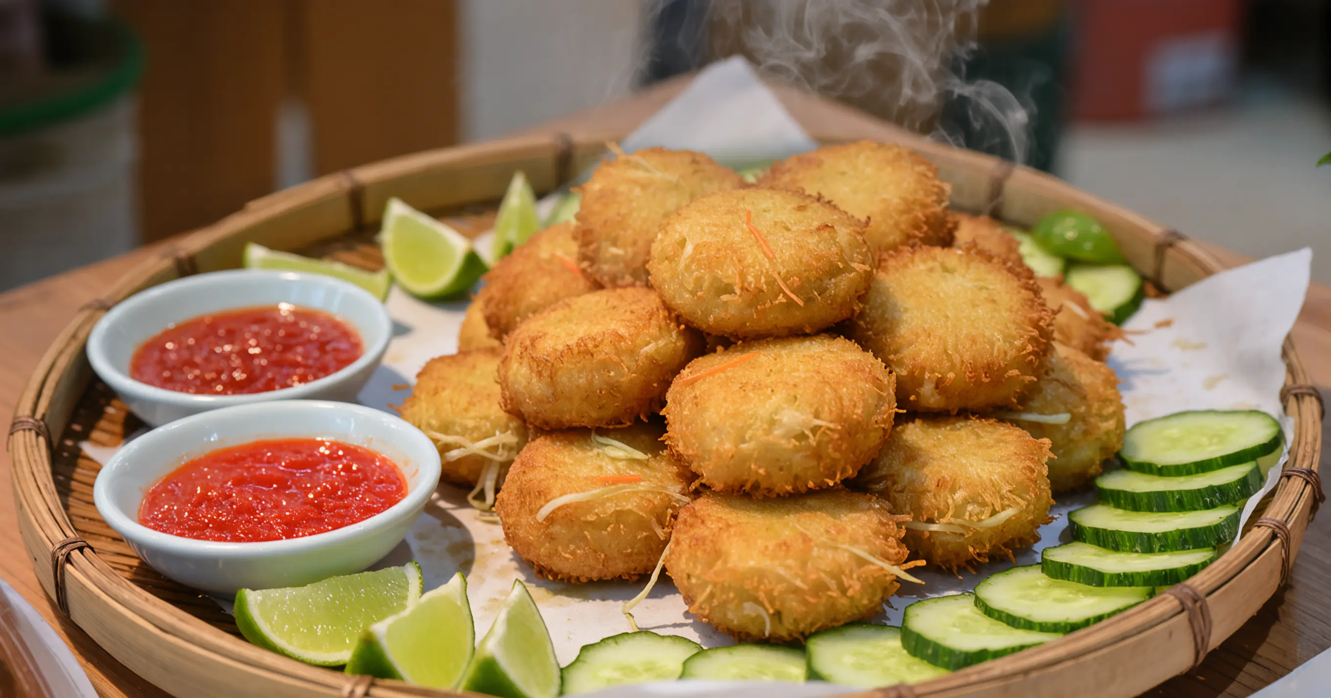 Bakwan (Indonesian Vegetable Fritters) - Indonesian recipe with sambal