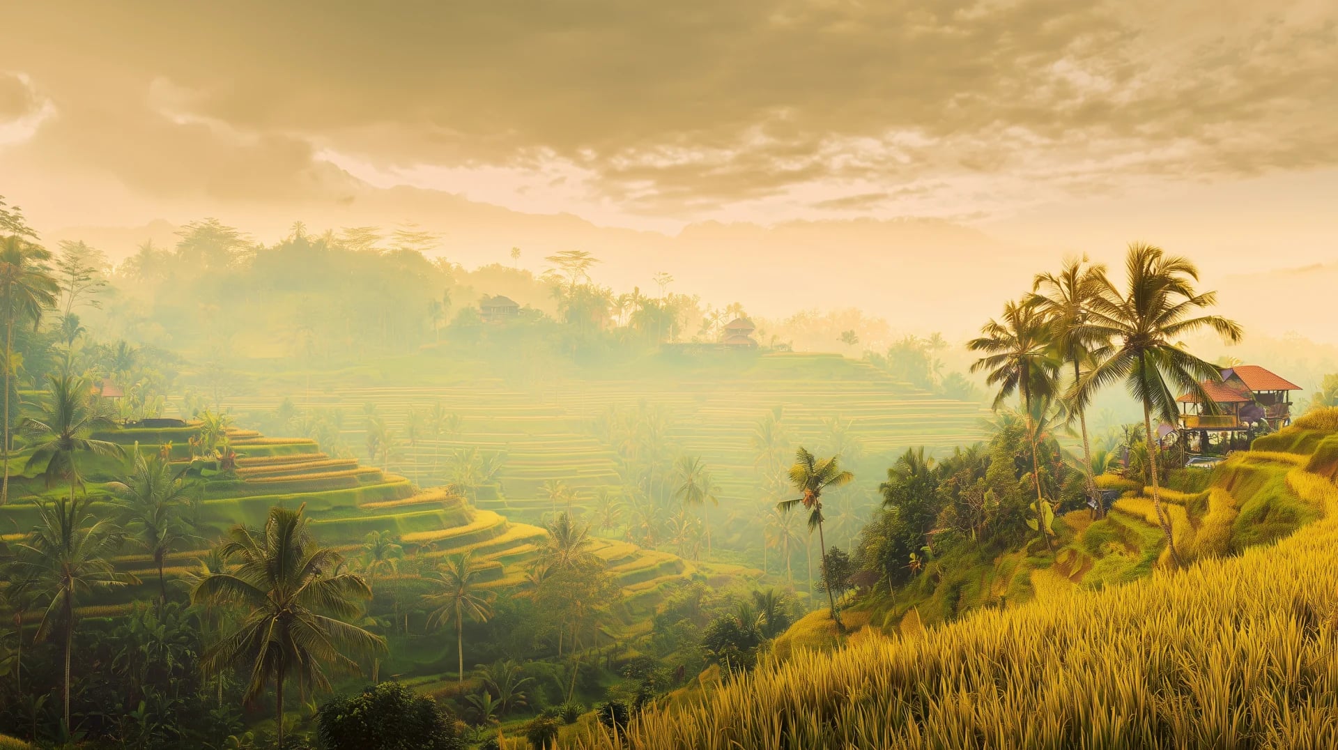 Indonesian community landscape representing our cultural heritage