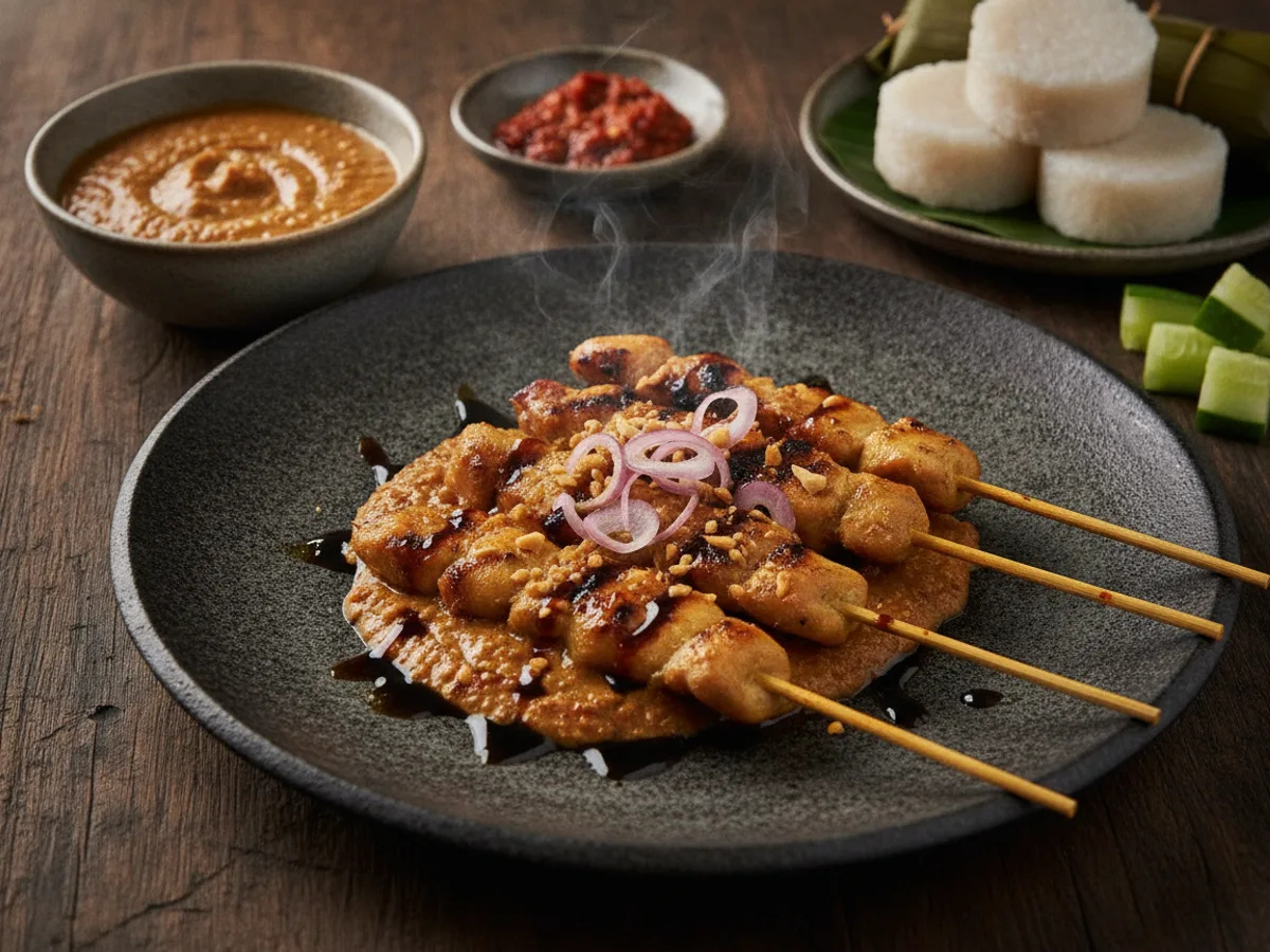 Chicken Satay (Sate Ayam) with Peanut Sauce