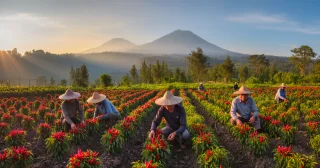Crystal clear Indonesian chili farming in the volcanic Maluku Islands