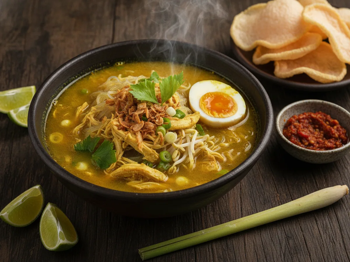 Soto Ayam (Indonesian Turmeric Chicken Soup)
